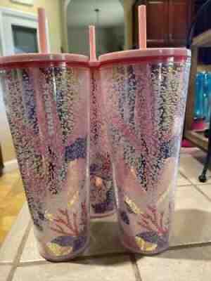 Starbucks Coral Reef Bubble Cold Cup 24 Oz Tumbler Pink Gold Summer 2021 NEW! - Sold on eBay Jul 09, 2021 for $30.00