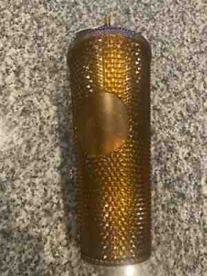 Starbucks Gold Studded Tumbler 50th Anniversary Limited Edition 24 Oz Cup copper - Sold on eBay Jul 10, 2021 for $40.00
