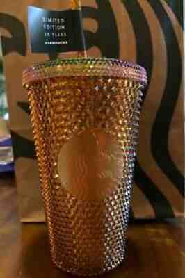 Starbucks 50th Anniversary Limited Edition Gold Studded Tumbler - 16oz NEW! - Sold on eBay Jul 20, 2021 for $16.50