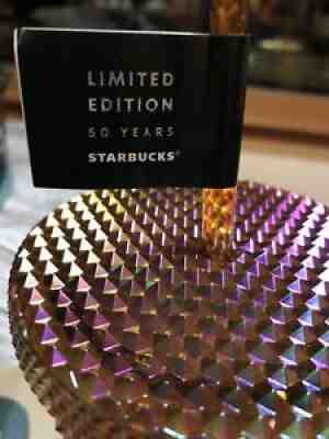 Starbucks 2021 50th YEAR ANNIVERSARY GOLD COPPER STUDDED GRANDE Tumbler Cup NEW - Sold on eBay Jun 30, 2021 for $26.00