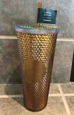 Starbucks 2021 Limited Edition 50 Years Copper Gold Studded 24oz Tumbler ColdCup - Sold on eBay Sep 07, 2021 for $49.99