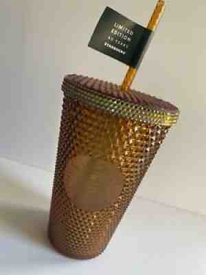 Starbucks 2021 50 Yr Anniversary Copper Honeycomb Studded Grande 16oz NEW - Sold on eBay Aug 13, 2021 for $22.50
