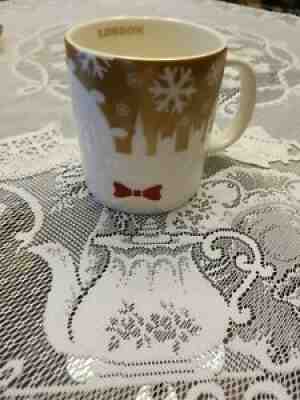 Starbucks mug London Christmas, Gold Relief. - Sold on eBay Jul 25, 2021 for $34.99