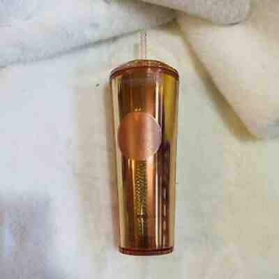 NEW Starbucks Iridescent Rose Gold Tumbler Summer 2020 Limited Edition - Sold on eBay Jul 24, 2021 for $17.60