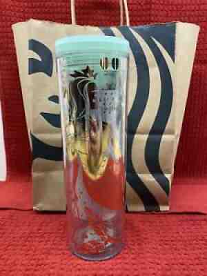 NWT Starbucks Gold Mermaid Siren 50th Anniversary Clear Acrylic Cold Cup Tumbler - Sold on eBay Jun 28, 2021 for $22.50