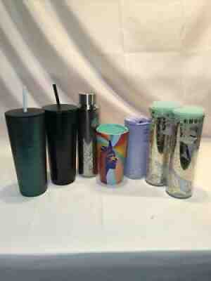 Lot of 7 Starbucks Tumbler Coffee Cups 16oz to 24oz - Sold on eBay Jul 12, 2021 for $23.00