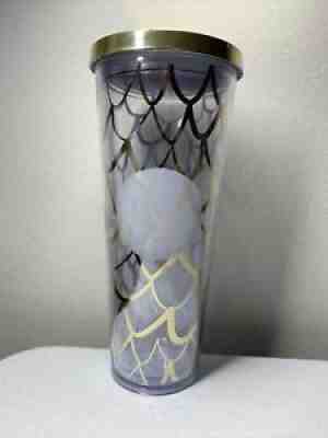 Starbucks Coffee Gold Siren Mermaid Scales 24 oz Tumbler Cold Cup 2016 Pre-Owned - Sold on eBay Aug 04, 2021 for $9.00