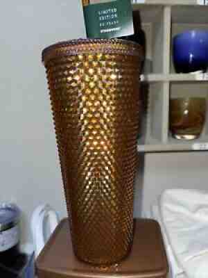 Starbucks Gold Studded Tumbler 24 oz 50th Anniversary Limited Edition Cup copper - Sold on eBay Jul 05, 2021 for $21.00