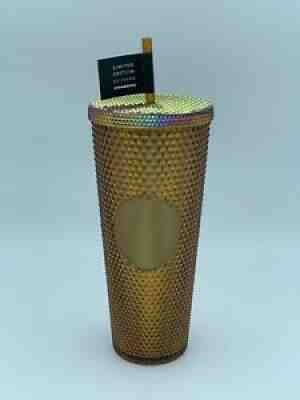 Starbucks 2021 Limited Edition 50 Years Gold Studded 24 oz. Tumbler Cup New - Sold on eBay Aug 07, 2021 for $40.00