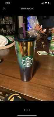 New Starbucks Iridescent 2020 Christmas Venti Cup Tumbler Gold Purple Oil Slick - Sold on eBay Jun 29, 2021 for $27.10