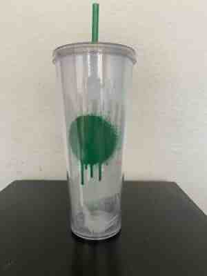 STARBUCKS TUMBLER GREEN DOT GRAFFITI 24 OZ RETIRED STREET ART Label Straw - Sold on eBay Sep 04, 2021 for $15.00