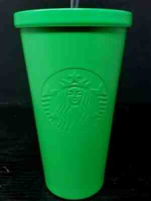 Starbucks Matte Lime Green Stainless Steel 16 oz Metal Tumbler Cold Cup w/Straw - Sold on eBay Jul 13, 2021 for $26.04