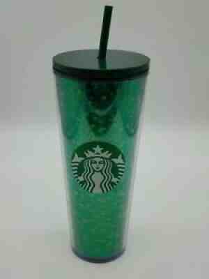New 2019 Starbucks Holiday Green Glitter with Straw Travel Tumbler Cold 24 oz. - Sold on eBay Sep 02, 2021 for $12.50