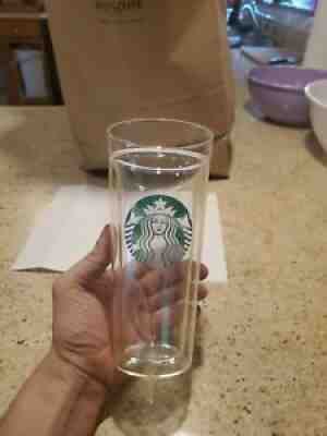 Starbucks 2017 Venti 20 oz. Glass Double Walled Cold Cup Tumbler No Straw or top - Sold on eBay Aug 03, 2021 for $41.00