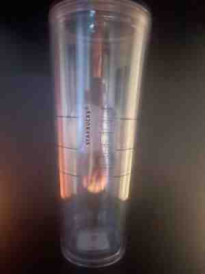 STARBUCKS NEW VENTI CLEAR DOUBLE WALL TUMBLER COLD CUP 24 OZ COMES W GREEN STRAW - Sold on eBay Aug 21, 2021 for $14.00