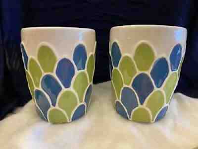 Â  Pair Starbucks Scalloped Mermaid 2009 Coffee Mug / Cup 16oz Blue / Lime GreenÂ  - Sold on eBay Sep 01, 2021 for $9.99