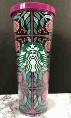 Starbucks Pink Fuschia Flower Tumbler Arendelle Ana 24oz Venti Cold Cup NO STRAW - Sold on eBay Jul 05, 2021 for $79.99