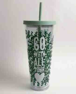 Starbucks Go With All Your Heart Green 2017 Tumbler 24 Oz Venti Cup Rare - Sold on eBay Aug 19, 2021 for $39.99