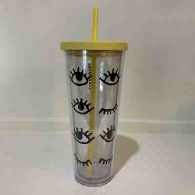2017 Starbucks 24 Oz. Acrylic Venti Cold Cup Tumbler Clear Eyes Winking Straw - Sold on eBay Aug 22, 2021 for $65.00