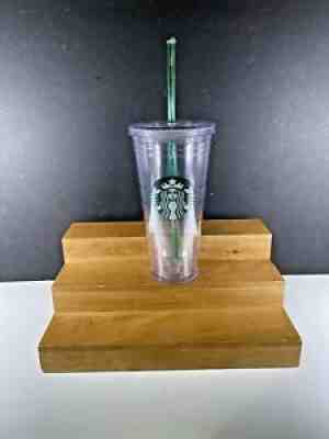 2016 Starbucks Venti Clear Double Wall Cold Cup Tumbler 20 oz w New Straw - Sold on eBay Aug 16, 2021 for $19.91