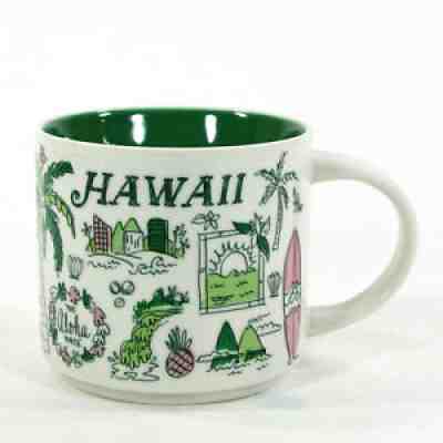 Starbucks Coffee HAWAII 14oz Mug Green Pink 2017 Been There Collector Series - Sold on eBay Aug 11, 2021 for $29.95