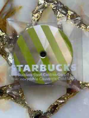 Starbucks To Go Replacement Lid Stainless Steel Cold Tumbler Stripe Lime Green - Sold on eBay Jul 07, 2021 for $15.00