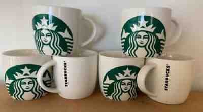 Starbucks Coffee Mug Green Siren Mermaid White Barrel Cup 14 oz New (2017) X 6 - Sold on eBay Sep 13, 2021 for $40.99