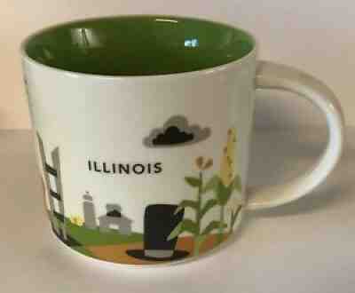 Starbucks Coffee ILLINOIS 14oz Mug 2017 You Are Here Collector Series Green EUC - Sold on eBay Aug 25, 2021 for $7.80