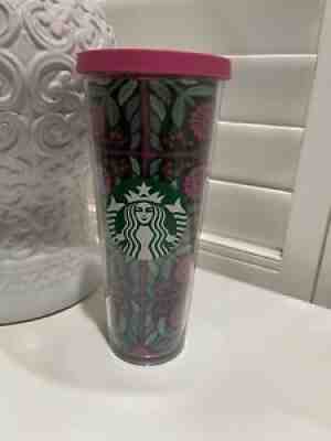 Starbucks Pink Fuschia Flower Tumbler Arendelle Ana 24oz Venti Cold Cup NO STRAW - Sold on eBay Jun 16, 2021 for $125.00