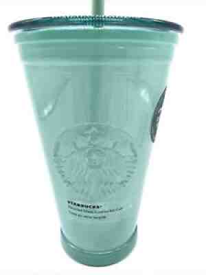 Starbucks 2021 jade green frosted Recycled Glass Cold To-Go Cup Straw Tumbler - Sold on eBay Jul 15, 2021 for $24.99