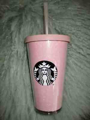 NEW Starbucks Pink Glitter Cold Cup Tumbler Straw Rose Gold 16 oz 2017 Holiday - Sold on eBay Sep 13, 2021 for $54.99