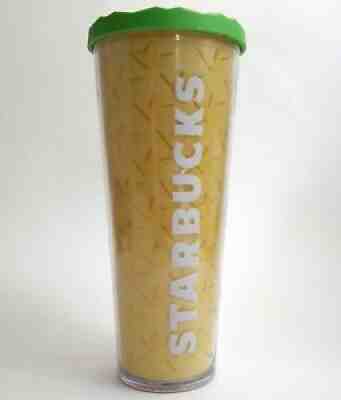 Starbucks 2014 Venti Cold Tumbler Pineapple Yellow Green Cup Travel No Straw - Sold on eBay Sep 05, 2021 for $24.99