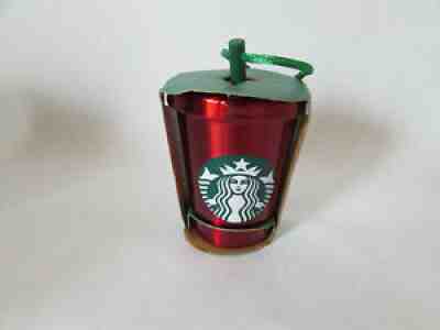 Starbucks 2016 Red Metalic Cold Cup Green Mermaid Logo Christmas Ornament Straw - Sold on eBay Jul 05, 2021 for $15.00