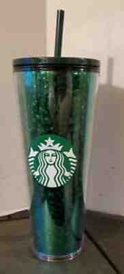 Starbucks 2019 Holiday Green Glitter Straw Cup Travel Tumbler Cold 24 oz Venti - Sold on eBay Jul 03, 2021 for $14.99