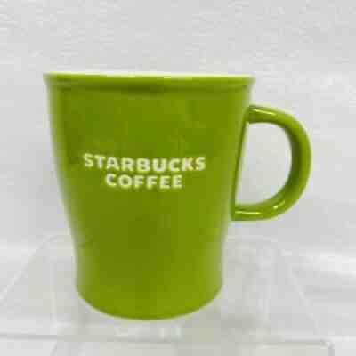 Starbucks Coffee Mug 2008 Lime Green w White Embossed Lettering 14oz Holiday - Sold on eBay Jul 23, 2021 for $19.76
