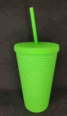 2021 Starbucks Neon Lime Green Matte Studded Tumbler Grande Cold Cup NEW - Sold on eBay Sep 09, 2021 for $41.00