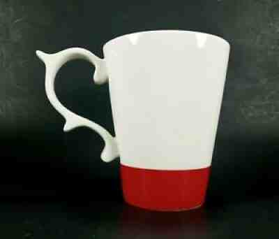 Teavana Starbucks Rococo Mug Tazo Scroll Handle W/ Red Trim 16 oz Cup 2015 EUC - Sold on eBay Sep 11, 2021 for $24.00