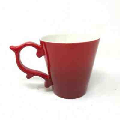 Teavana Red Ombre Rococo Scroll Handle 12oz Coffee Mug Starbucks Tazo Tea - Sold on eBay Aug 02, 2021 for $24.95