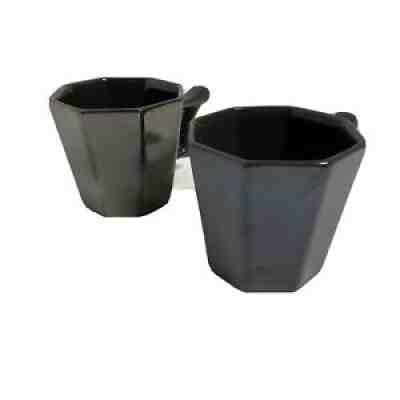(set of 2) Starbucks Gray Gunmetal Coffee Mug 14 oz. 2013 Octagon Rococo Tazo - Sold on eBay Aug 09, 2021 for $28.00