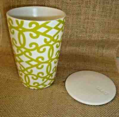 STARBUCKS Tazo Coffee Tea Mug~Green Filagree Rococo~ 2012 with LID - Sold on eBay Jul 16, 2021 for $12.99