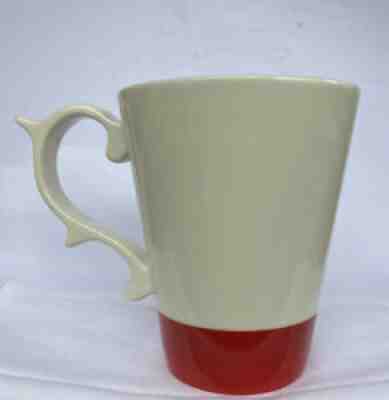 Teavana Starbucks Rococo Mug Tazo Scroll Handle W/ Red Trim 16 oz Cup 2015 EUC - Sold on eBay Sep 01, 2021 for $17.99