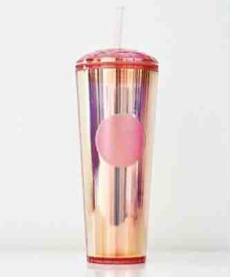 NEW Starbucks Iridescent Rose Gold Venti Tumbler 2020 Summer Limited Edition - Sold on eBay Jul 15, 2021 for $37.90