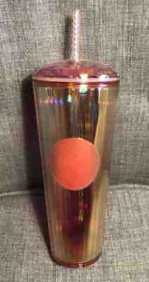 Starbucks 2020 Summer Cold Tumbler Coral Rose Gold Peach Iridescent 24oz Dome - Sold on eBay Aug 13, 2021 for $30.00