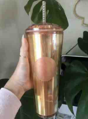 NEW Starbucks Iridescent Rose Gold Venti Tumbler 2020 Summer Limited Edition - Sold on eBay Jul 09, 2021 for $28.00