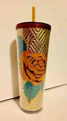 Starbucks Fall 2020 Gold Quilted Rose Venti Tumbler 24oz NEW - Sold on eBay Aug 24, 2021 for $35.99