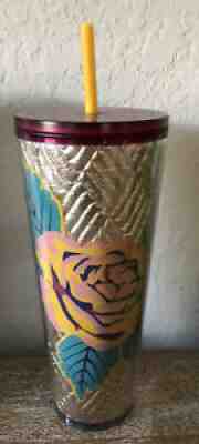 Starbucks Venti GOLD Quilted Rose Fall Tumblers 2020 - Sold on eBay Jun 21, 2021 for $20.80