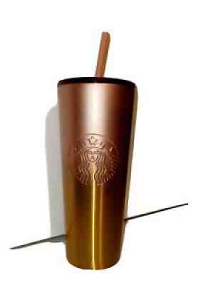 Starbucks Fall 2020 Rose Pink to Gold Ombre Stainless Steel 24 oz. Tumbler NEW - Sold on eBay Aug 01, 2021 for $34.99