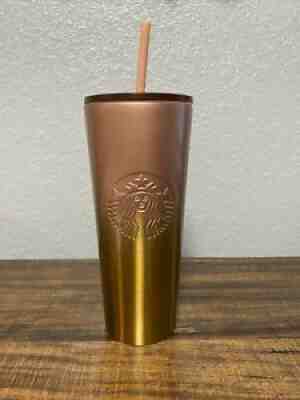 GUC Starbucks 2020 fall rose gold pink ombre stainless steel 24oz tumbler HTF - Sold on eBay Sep 02, 2021 for $25.50