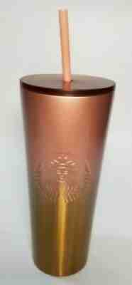 Starbucks 2020 Pink Gold Stainless Steel Cold Venti Tumbler 24oz NEW - Sold on eBay Aug 21, 2021 for $47.00