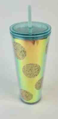 NEW Starbucks Holiday 2020 GOLD Glitter Dots 24oz Cold Venti Tumbler - Sold on eBay Aug 24, 2021 for $34.95